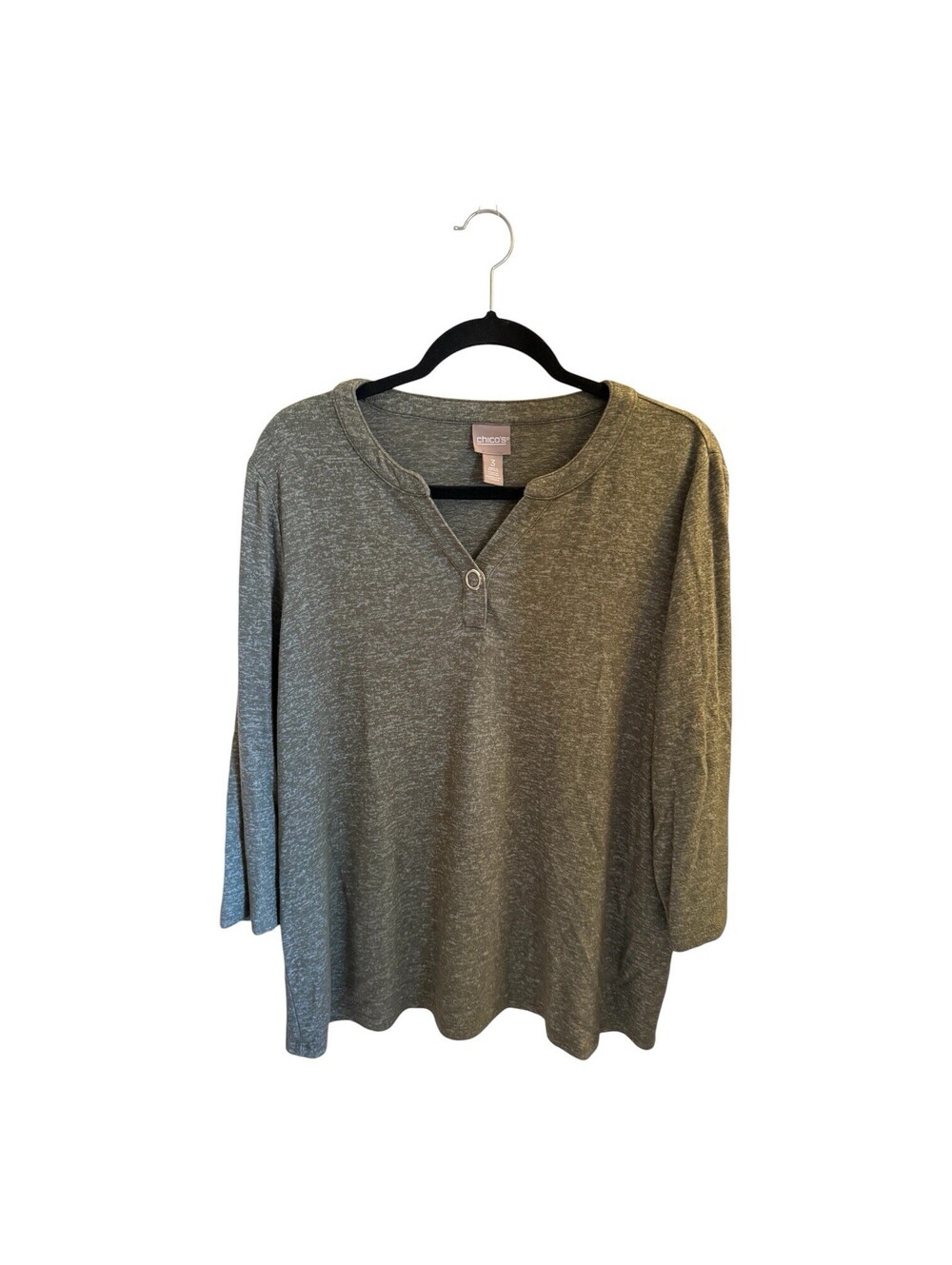 Chico’s Green Pull Over Sweater Sz.3 = XL